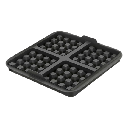 Kvadratiske vaffeljern forme til airfryer med fire separate rum og sliplet overflade