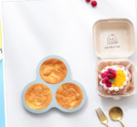 Omelet silikoneform til airfryer med 3 rum til separate portioner og hurtig tilberedning - Billede 2