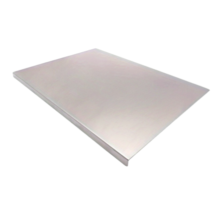 Skærebræt i rustfrit stål på 40 × 30 cm med glat overflade og opbukket kant