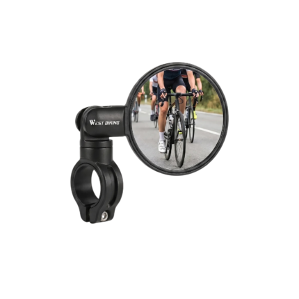 Cykel bakspejl med vidvinkel til styr med 360° rotation og foldbar funktion for bedre overblik