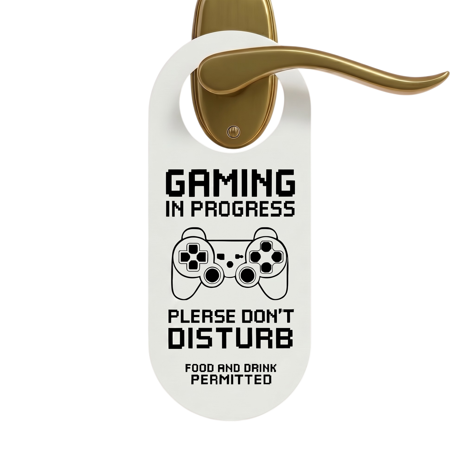 32032_enhanced_background Dørskilt til gamere i hvidt design til gamingtid og færre forstyrrelser på døren derhjemme - Billede 1
