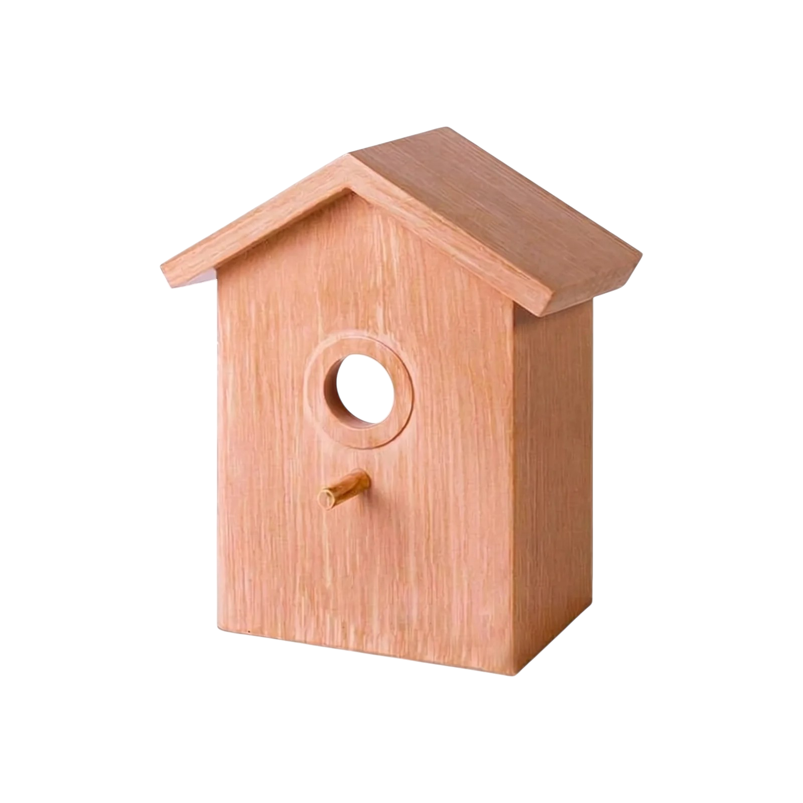 32328_enhanced_background Fuglekasse til haven med skråt tag, rundt indflyvningshul og dekorativt udtryk til uderummet - Billede 1