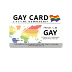 Medlemskort til Gay Pride i kortformat med regnbuedesign og synligt udtryk for stolthed og inklusion