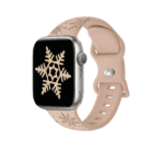 Jule snefnug urrem til smartwatch med justerbar pasform og festligt design til hverdagsbrug