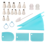 Kagedekorationsudstyr med 14 dele til præcise mønstre, kanter og glat finish på kager - Bagværk & Pynt product image Klik for at forstørre Forside Hjemmet Madlavningsrum Kagepynt og bagetilbehør Kagedekorationsudstyr med 14 dele til præcise mønstre, kanter og glat finish på kager Tilbage til produkter Kagedekorationsudstyr med 14 dele til præcise mønstre, kanter og glat finish på kager