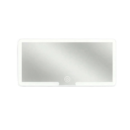 LED makeupspejl til bilen med touch-kontrol, 3 lysfarver og justerbar lysstyrke