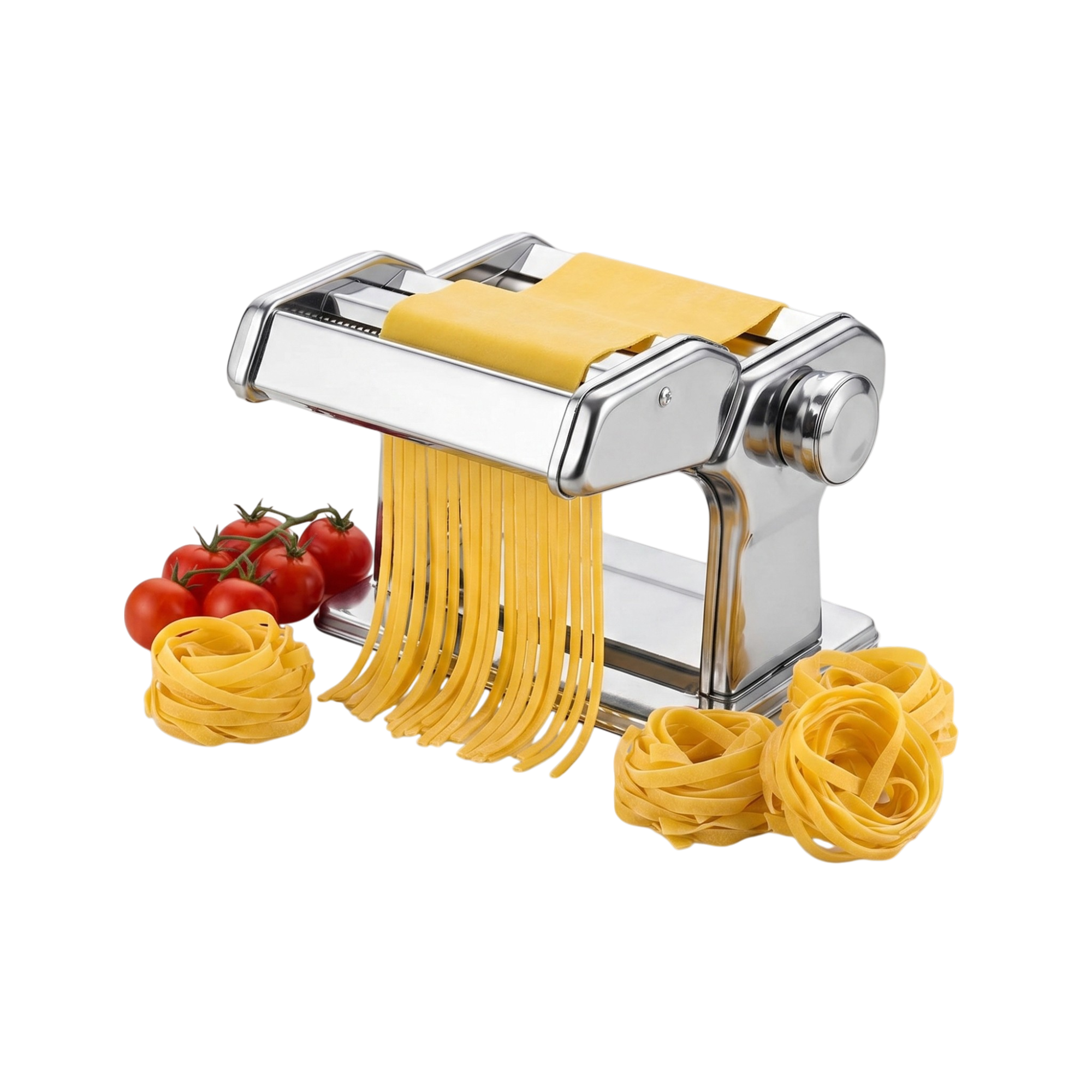 Pastamaskine til hjemmelavet pasta med justerbar tykkelse og manuel skæring til frisk pasta Pastamaskine til hjemmelavet pasta med justerbar tykkelse og manuel skæring til frisk pasta
