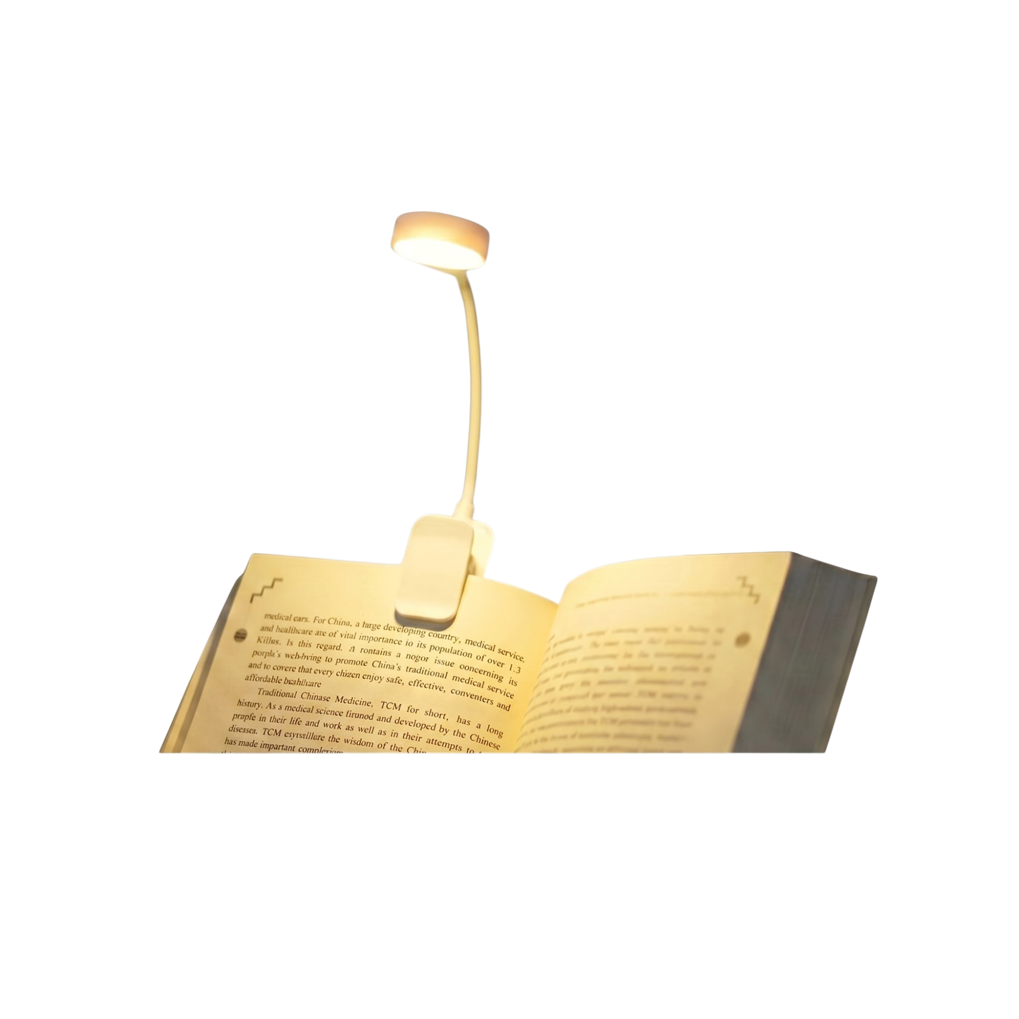 34243_enhanced_background Sengelampe med justerbar hals og klemme til retningsbestemt LED-lys og behagelig natlæsning - Billede 1