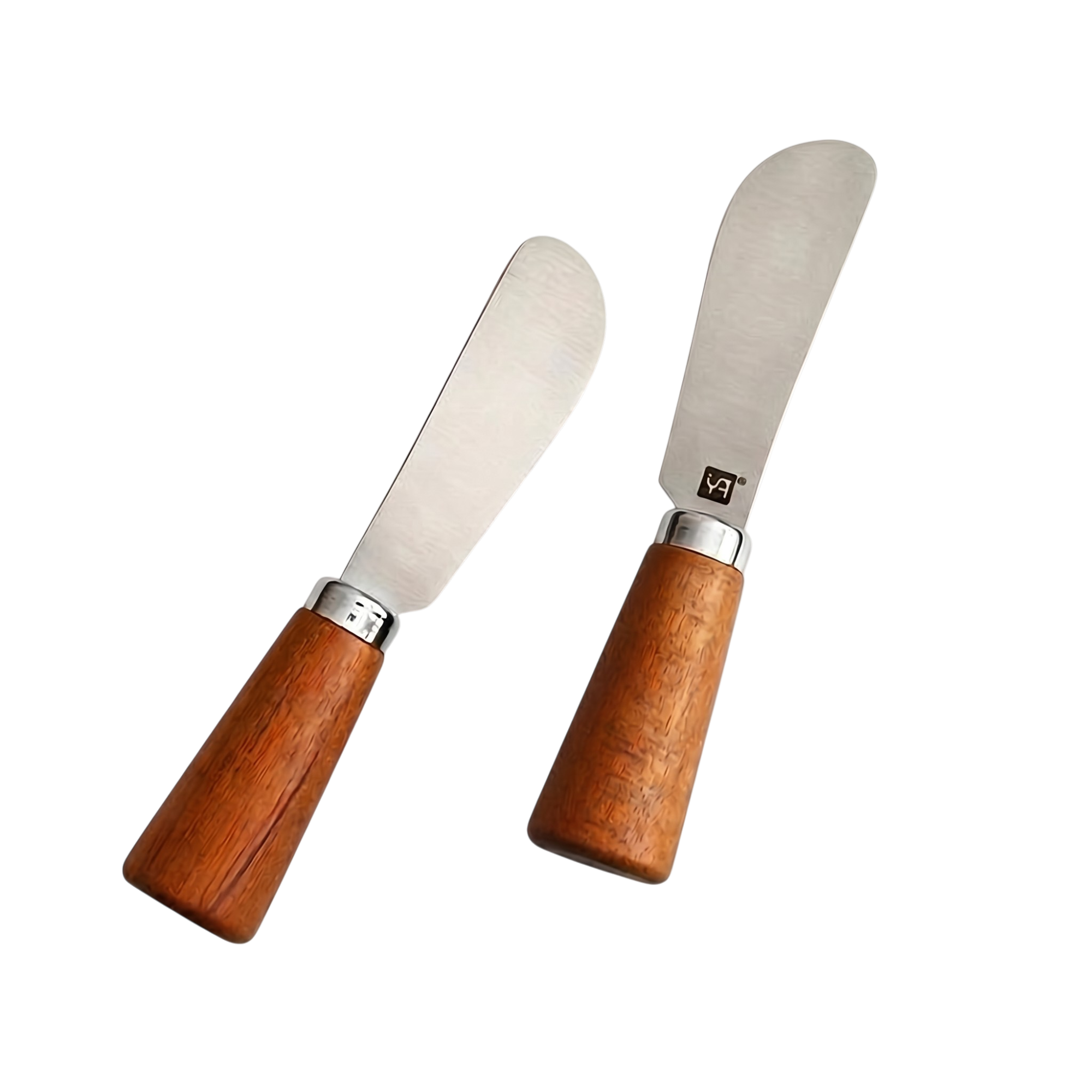 34520_enhanced_background Smørkniv i rustfrit stål med bred afrundet klinge og ergonomisk greb til jævn smøring og pålæg - Billede 1