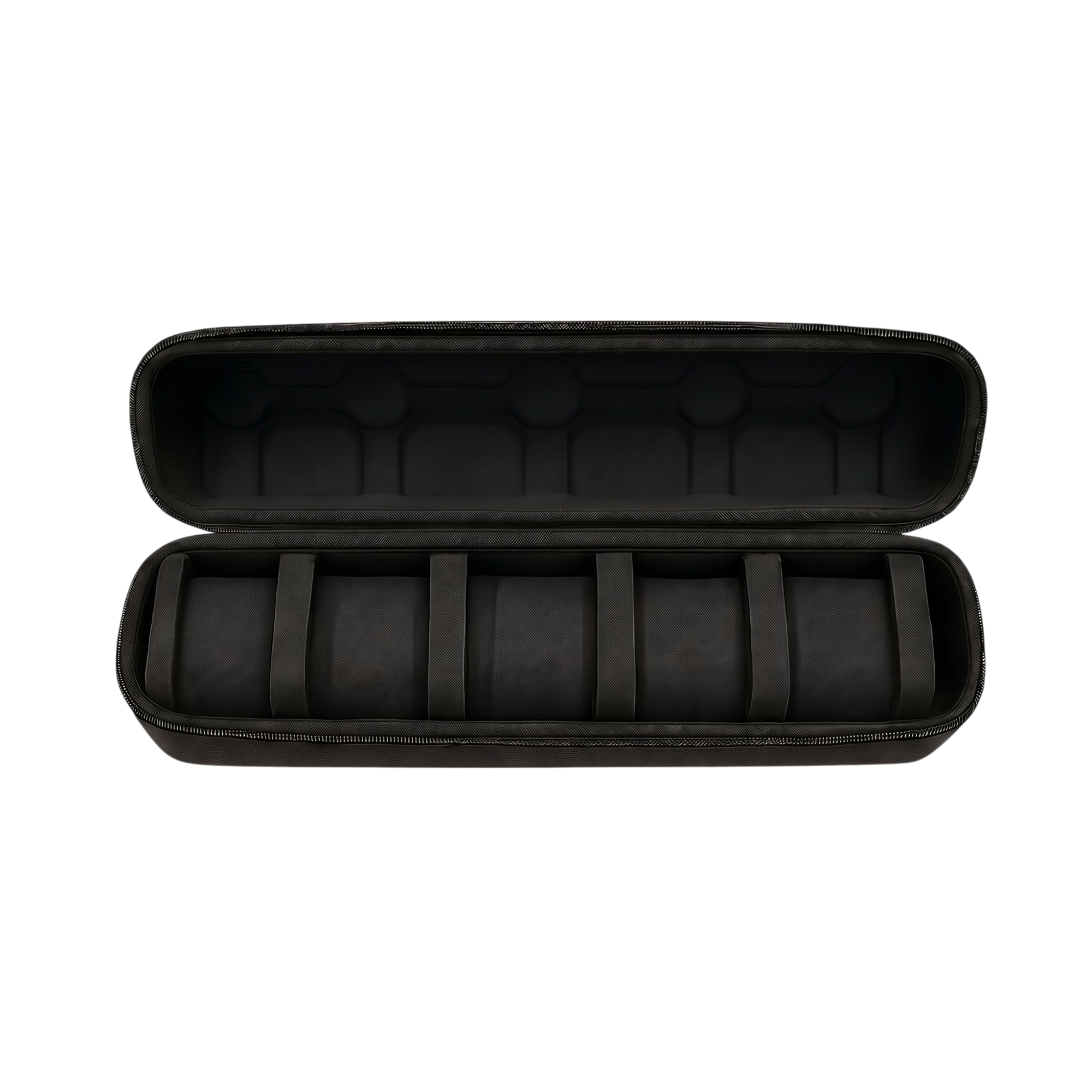 35037_enhanced_background Urkasse til 6 ure med lynlås og polstrede rum til organiseret opbevaring af armbåndsure - Billede 1