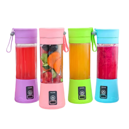 Mini blender med 380 ml kapacitet og batteri til smoothies og shakes på farten