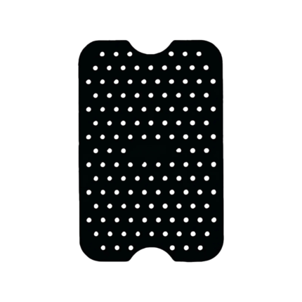 Silikone indsats til airfryer rektangulær med perforeret overflade og opsamling af fedt