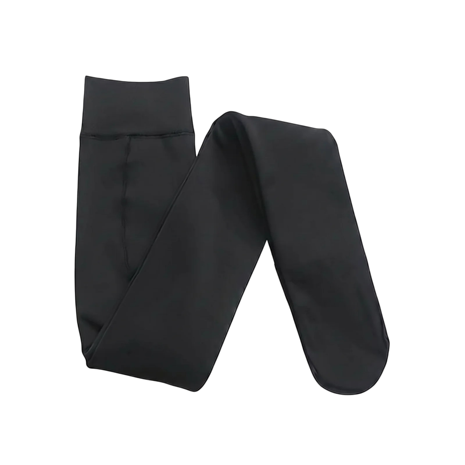 36192_enhanced_background Leggings med foer til varme og komfort med høj talje og tætsiddende pasform til kolde dage - Billede 1