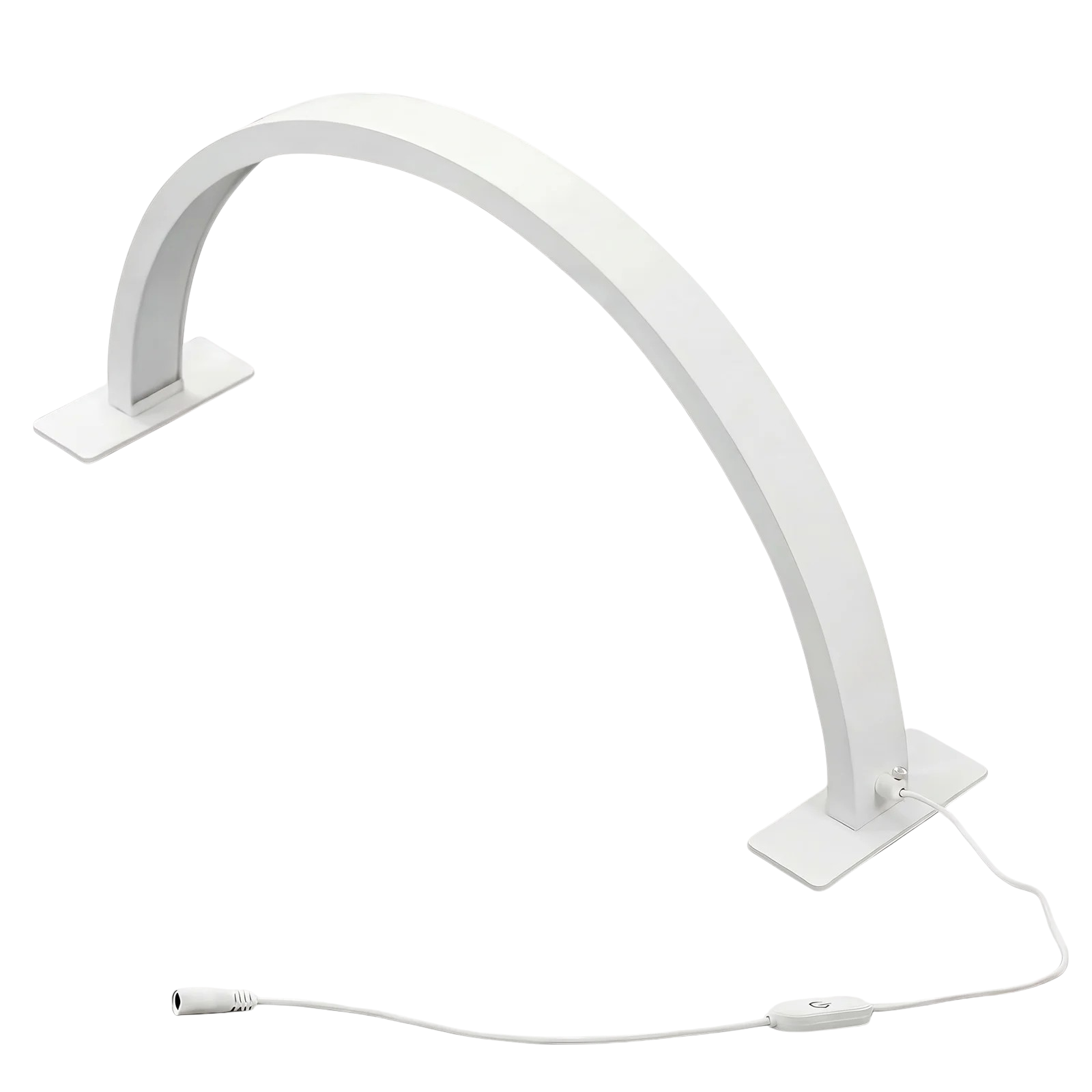 36235_enhanced_background Måneformet bordlampe i hvid og pink med blødt lys og minimalistisk design til skrivebord og hjem - Billede 1