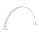 Måneformet bordlampe i hvid og pink med blødt lys og minimalistisk design til skrivebord og hjem - Billede 2