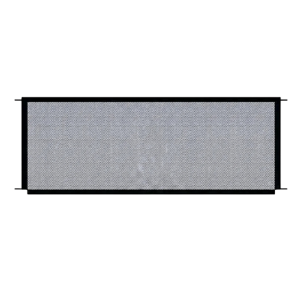 Udtrækkeligt hundehegn til indendørs afskærmning med finmasket net og pladsbesparende design 78x180 cm