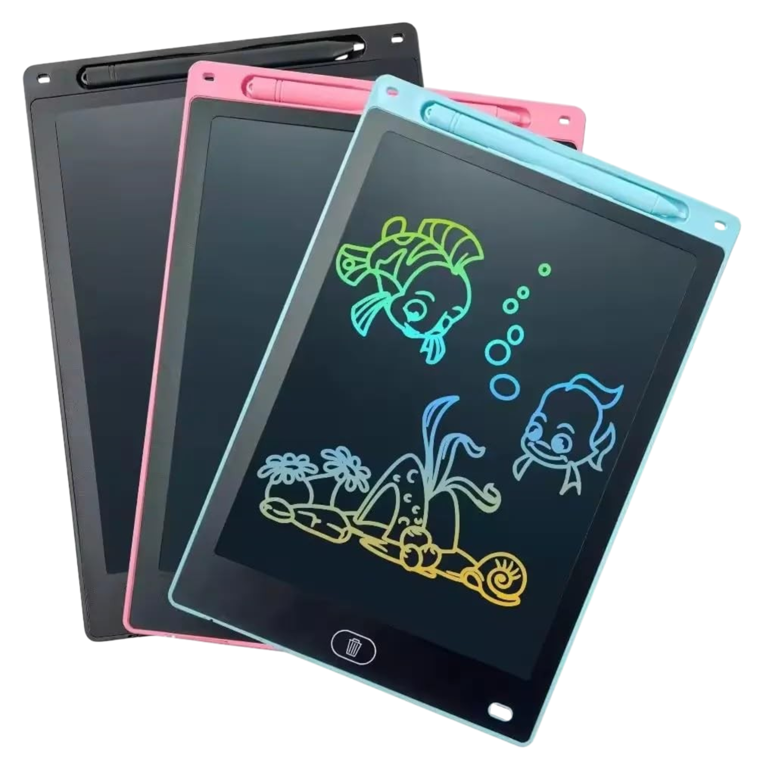 LCD tegnetablet i pink og blå til tegning, skrivning og hurtige noter med pen LCD tegnetablet i pink og blå til tegning, skrivning og hurtige noter med pen