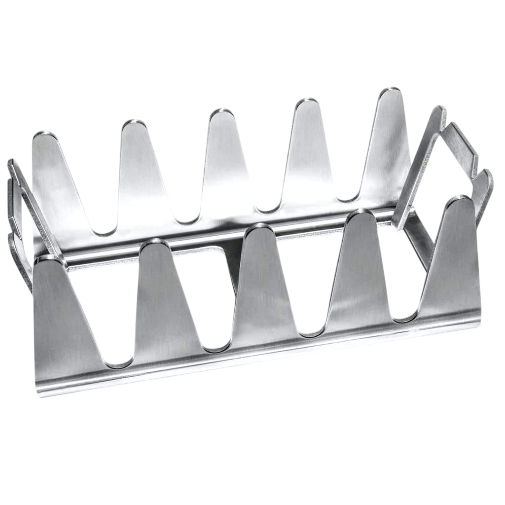 H83ec4599eb8e4c65891304d36e52d2bar Grillholder til flæsk og spareribs - oprejst tilberedning med separate rum til grill og ovn - Billede 1
