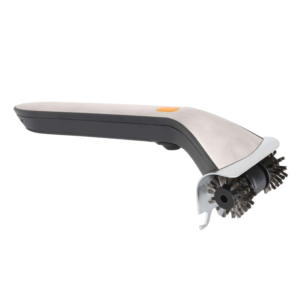 Hab2f5e7627cf4857b095b5e5621046acw Elektrisk grillbørste med roterende børstehoved til hurtigere rengøring af grillriste - Billede 1