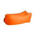 Oppustelig udendørs sofa i blå, grøn, orange og sort - let og bærbar loungesofa til afslapning ude - Billede 3