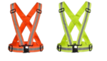 LED løbevest med lys i grøn og pink - justerbar vest med reflekterende stropper til synlighed