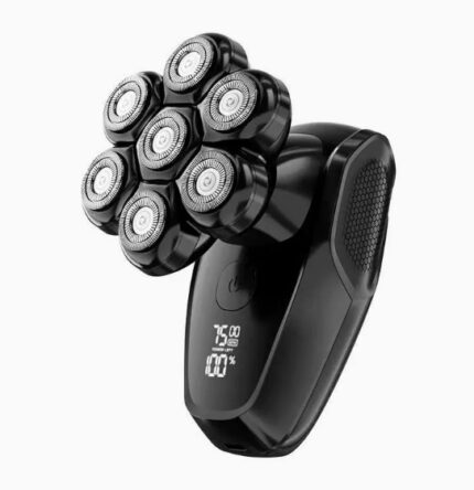 Elektrisk hovedbarbermaskine til skaldede mænd med 5-i-1 grooming kit og genopladelig trimmer