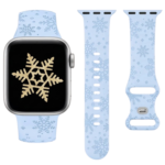 Jule snefnug urrem til smartwatch med justerbar pasform og festligt design til hverdagsbrug - Billede 4