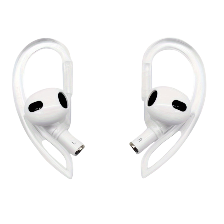 Justerbare ørekroge i silikone til AirPods med roterbar holder