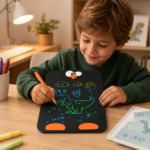 Tegnetablet 8,5 tommer til tegning og skrivning uden papir med genanvendelig tavle og pingvindesign - Billede 2