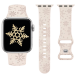 Jule snefnug urrem til smartwatch med justerbar pasform og festligt design til hverdagsbrug - Billede 2