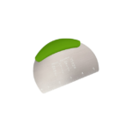 Dejskraber i rustfrit stål med ergonomisk greb og måleskala i blå, grøn, gul, rød og sort - Billede 2