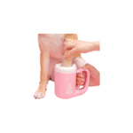 Hundepote renser i blå og pink med håndtag til skånsom og grundig rengøring af poter