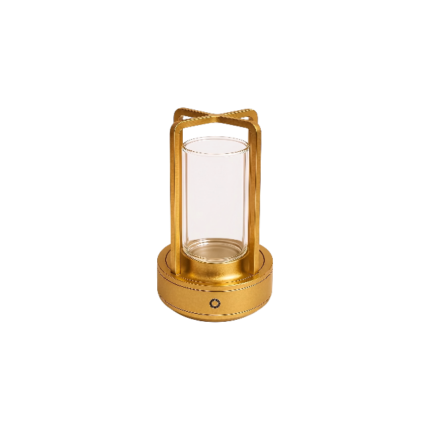 Krystalbordlampe i retrodesign med batteridrevet LED og stemningsfuld belysning til indendørs brug