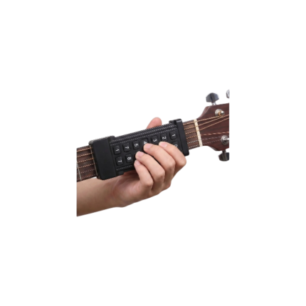 Akkordtræner til guitar med akkordliste og guide til fingerplaceringer på gribebrættet