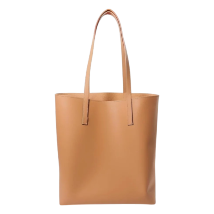 Rummelig håndtaske med lange stropper til hverdag, arbejde og shopping i minimalistisk design