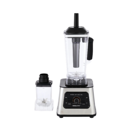 Blender med kande til smoothies og supper med låg, stamper og ekstra beholder til hurtig blending