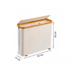 Fritstående Toiletpapirholder i nordisk design med Bambuslåg og Rum - Billede 2