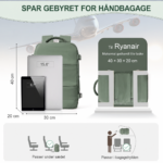 Rejserygsæk 40 x 30 x 20 cm til bagage under sædet - Billede 3