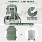 Rejserygsæk 40 x 30 x 20 cm til bagage under sædet - Billede 6