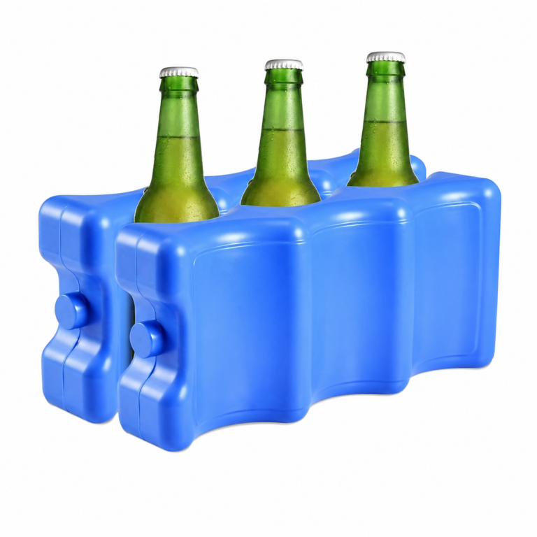To genanvendelige køleelementer på 650 ml med kontureret design til køletaske, madkasse, flasker og dåser