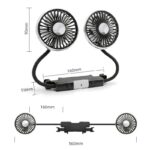 Dobbelt bilventilator til nakkestøtte med USB og 3 hastigheder - Billede 3