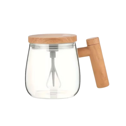Elektrisk selvomrørende krus i glas – 400 ml