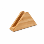 Trekantet servietholder i massivt træ – 15,5 × 8 × 4 cm