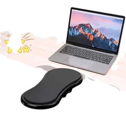 Drejeligt ergonomisk skrivebordsarmlæn med polstret støtte og justerbar skrueklemme til tastatur og mus