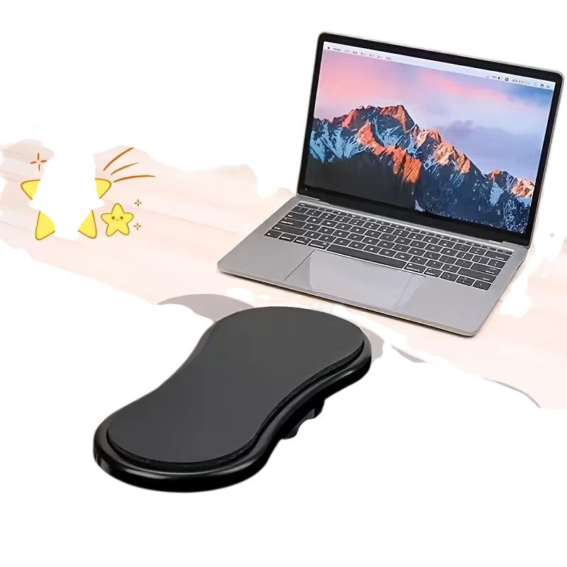 383bbda2-7bc9-4b44-885d-23683fb90155 Drejeligt ergonomisk skrivebordsarmlæn med polstret støtte og justerbar skrueklemme til tastatur og mus