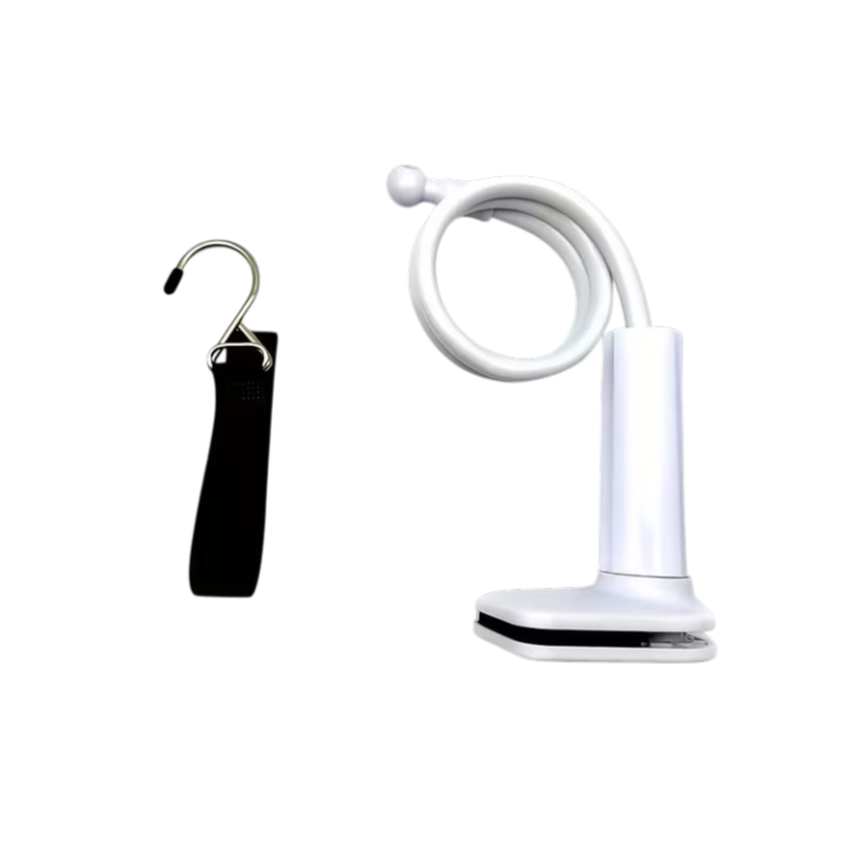 Justerbar CPAP-slangeholder med fleksibel arm og klemme til seng