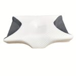 CPAP-pude i memory foam med nakkestøtte og udskæringer til maske