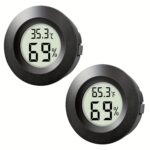 To mini hygrometre og termometre med LCD-display til måling af temperatur og luftfugtighed