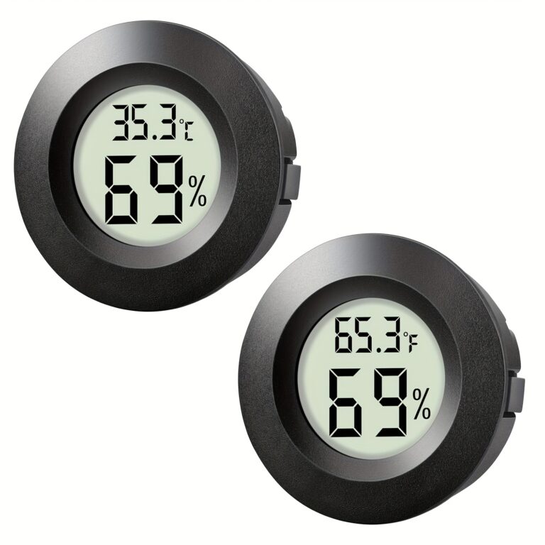 To mini hygrometre og termometre med LCD-display til måling af temperatur og luftfugtighed