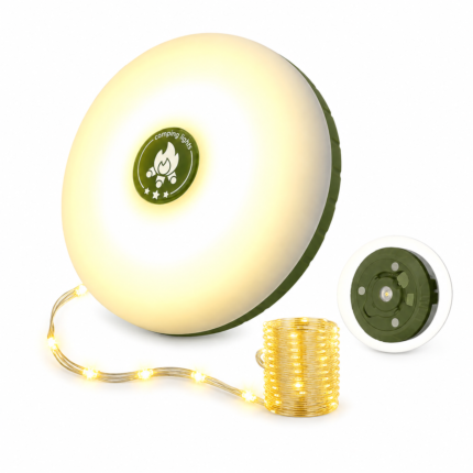 Genopladelig campinglyskæde med LED-lampe – 10 m
